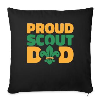 Boy Scout Proud Scout Dad - Sofa pillowcase 17,3'' x 17,3'' (45 x 45 cm) - black - Front