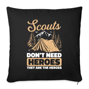 Éclaireur - Housse de coussin décorative 45 x 45 cm - noir - Devant
