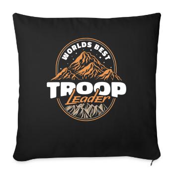 Éclaireur - Housse de coussin décorative 45 x 45 cm - noir - Devant