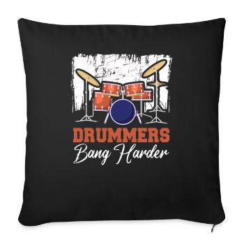 Batteur dans un groupe | Batteur, Musicien - Housse de coussin décorative 45 x 45 cm - noir - Devant