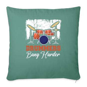 Batteur dans un groupe | Batteur, Musicien - Housse de coussin décorative 45 x 45 cm - vert sapin - Devant