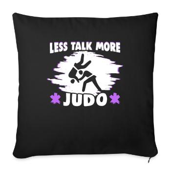 Judo Arts Martiaux Judo Entraîneur Judoka - Housse de coussin décorative 45 x 45 cm - noir - Devant