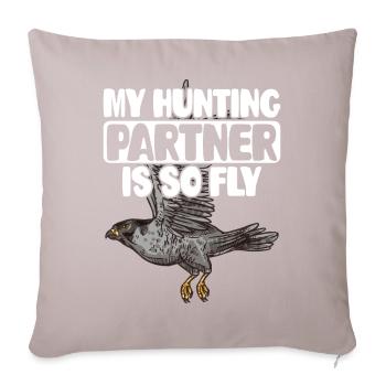 Hunter Hawking Falconer - Sofa pillowcase 17,3'' x 17,3'' (45 x 45 cm) - light taupe - Front