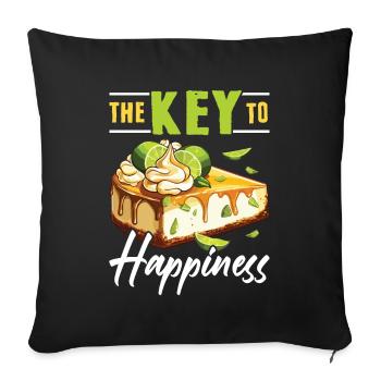 Dessert for Key Lime Pie Lovers - Sofa pillowcase 17,3'' x 17,3'' (45 x 45 cm) - black - Front