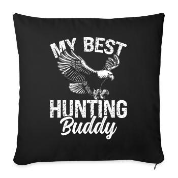 Hawking Falconry Falconry Falconer - Sofa pillowcase 17,3'' x 17,3'' (45 x 45 cm) - black - Front