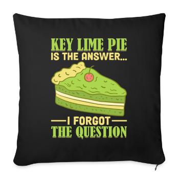 Dessert for Key Lime Pie Lovers - Sofa pillowcase 17,3'' x 17,3'' (45 x 45 cm) - black - Front