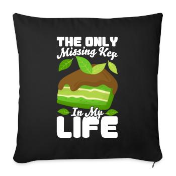 Dessert for Key Lime Pie Lovers - Sofa pillowcase 17,3'' x 17,3'' (45 x 45 cm) - black - Front