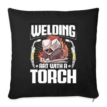 Welding Art Torch Arc Welding Welding - Sofa pillowcase 17,3'' x 17,3'' (45 x 45 cm) - black - Front