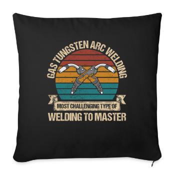 Schweißen Retro Schweißer Vintage Geschenk - Sofakissenbezug 45 x 45 cm - Schwarz - Vorne