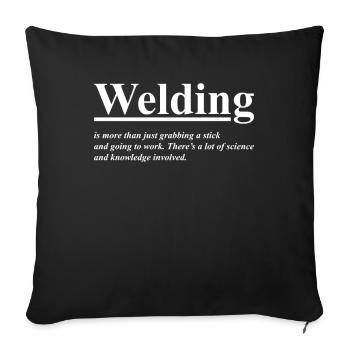 Welding Definition Welder Welding - Sofa pillowcase 17,3'' x 17,3'' (45 x 45 cm) - black - Front