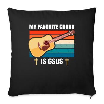 Guitariste dans un groupe | Guitariste Musicien - Housse de coussin décorative 45 x 45 cm - noir - Devant