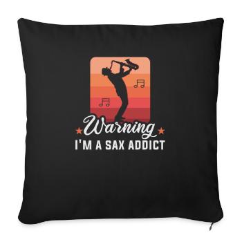 Saxophoniste, Orchestre, Musicien, Saxophoniste - Housse de coussin décorative 45 x 45 cm - noir - Devant