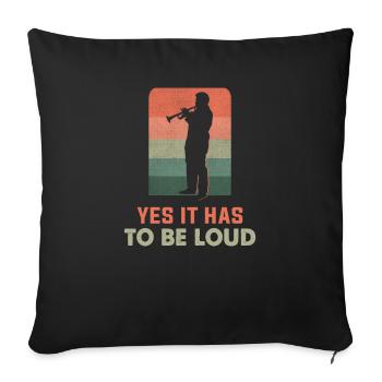 Trumpeter Orchestra Musician Trumpet player - Sofa pillowcase 17,3'' x 17,3'' (45 x 45 cm) - black - Front