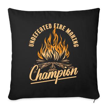 Éclaireur - Housse de coussin décorative 45 x 45 cm - noir - Devant