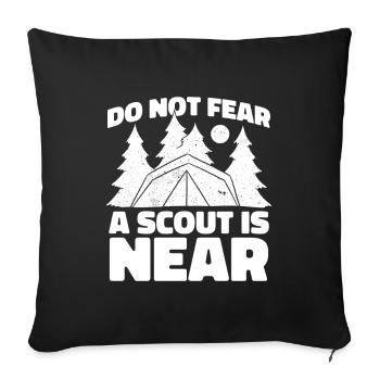 Éclaireur - Housse de coussin décorative 45 x 45 cm - noir - Devant