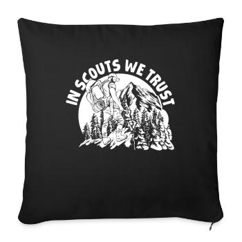 Pfadfinder - Sofakissenbezug 45 x 45 cm - Schwarz - Vorne