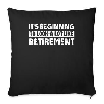 Pensioner Pension - Sofa pillowcase 17,3'' x 17,3'' (45 x 45 cm) - black - Front