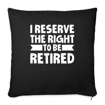 Pension de retraité - Housse de coussin décorative 45 x 45 cm - noir - Devant