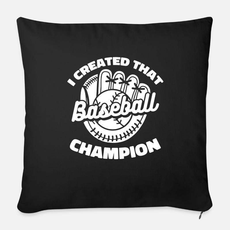 Baseball Baseball Mama - Sofakissenbezug 45 x 45 cm - Schwarz