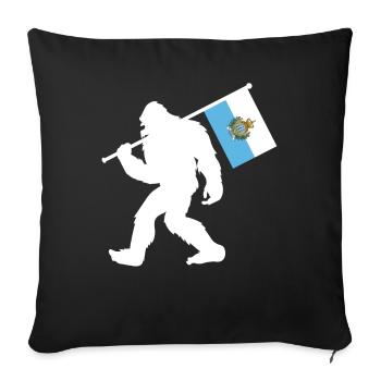 San Marino Bigfoot - Sofa pillowcase 17,3'' x 17,3'' (45 x 45 cm) - black - Front