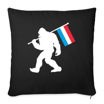 Bigfoot luxembourgeois - Housse de coussin décorative 45 x 45 cm - noir - Devant