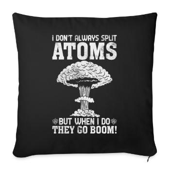 Nuclear Physics Nuclear Power Plant - Sofa pillowcase 17,3'' x 17,3'' (45 x 45 cm) - black - Front