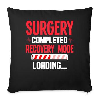 Récupération d’une opération à cœur ouvert - Housse de coussin décorative 45 x 45 cm - noir - Devant