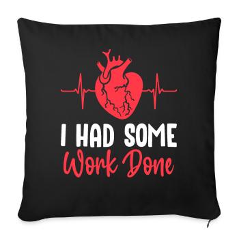 Open-heart surgery survivor - Sofa pillowcase 17,3'' x 17,3'' (45 x 45 cm) - black - Front