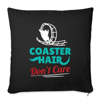 Parc d’attractions Roller Coaster Hair - Housse de coussin décorative 45 x 45 cm - noir - Devant