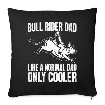 Bull Riding Cowboy - Sofa pillowcase 17,3'' x 17,3'' (45 x 45 cm) - black - Front