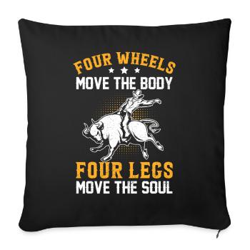 Bull Riding Bull Rider Cowboy - Sofa pillowcase 17,3'' x 17,3'' (45 x 45 cm) - black - Front