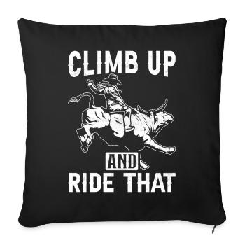Bull Rider Bull Riding Cowboy - Sofa pillowcase 17,3'' x 17,3'' (45 x 45 cm) - black - Front