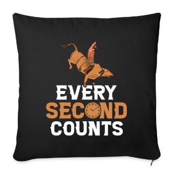 Bull Rider Bull Riding Cowboy - Housse de coussin décorative 45 x 45 cm - noir - Devant