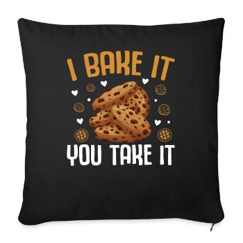 Baking Cookies Boy Scout Cookie Vendor - Sofa pillowcase 17,3'' x 17,3'' (45 x 45 cm) - black - Front