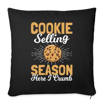 Boy Scout Cookie Merchant - Sofa pillowcase 17,3'' x 17,3'' (45 x 45 cm) - black - Front