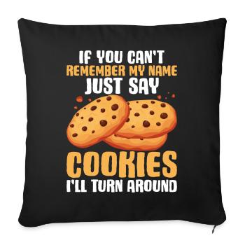 Boy Scout marchand de biscuits - Housse de coussin décorative 45 x 45 cm - noir - Devant