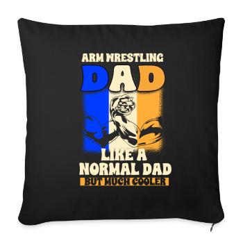 Bras de fer - Housse de coussin décorative 45 x 45 cm - noir - Devant