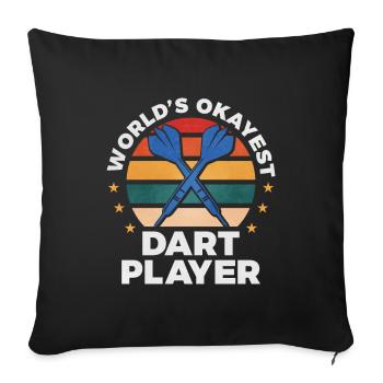 Darts - Sofa pillowcase 17,3'' x 17,3'' (45 x 45 cm) - black - Front