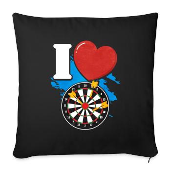 Darts - Sofa pillowcase 17,3'' x 17,3'' (45 x 45 cm) - black - Front