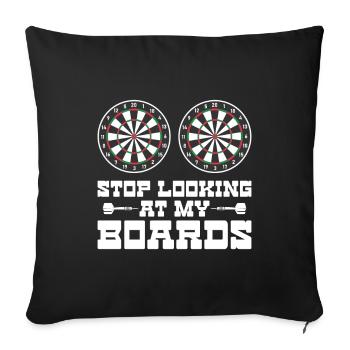 Darts - Sofa pillowcase 17,3'' x 17,3'' (45 x 45 cm) - black - Front