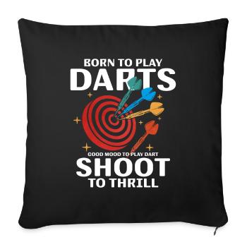 Darts - Sofa pillowcase 17,3'' x 17,3'' (45 x 45 cm) - black - Front