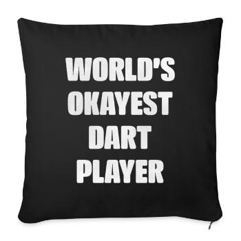 Darts - Sofa pillowcase 17,3'' x 17,3'' (45 x 45 cm) - black - Front