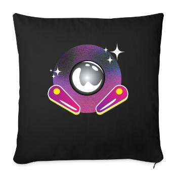 Pinball Arcade Retro Games - Sofa pillowcase 17,3'' x 17,3'' (45 x 45 cm) - black - Front