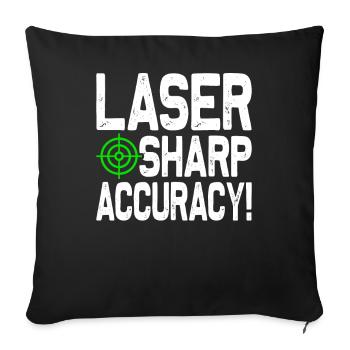 Laser Tag Player - Sofa pillowcase 17,3'' x 17,3'' (45 x 45 cm) - black - Front