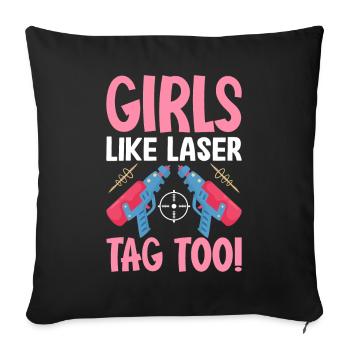 Player - Sofa pillowcase 17,3'' x 17,3'' (45 x 45 cm) - black - Front