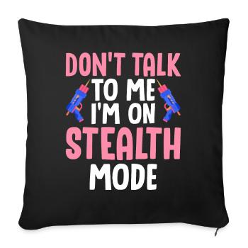 Laser Tag Player - Sofa pillowcase 17,3'' x 17,3'' (45 x 45 cm) - black - Front