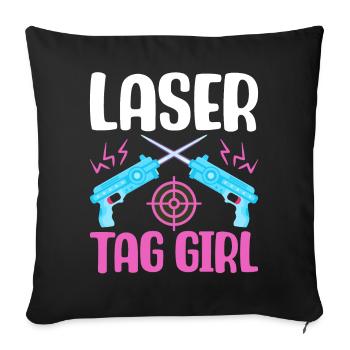 Player - Sofa pillowcase 17,3'' x 17,3'' (45 x 45 cm) - black - Front