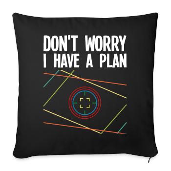 Laser Tag Spieler - Sofakissenbezug 45 x 45 cm - Schwarz - Vorne