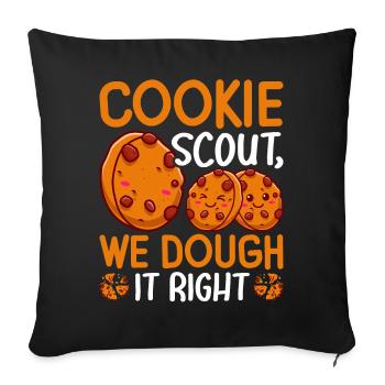 Funny Cookie Vendor - Sofa pillowcase 17,3'' x 17,3'' (45 x 45 cm) - black - Front