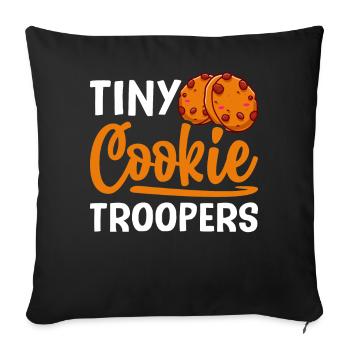 Boy Scout marchand de biscuits - Housse de coussin décorative 45 x 45 cm - noir - Devant